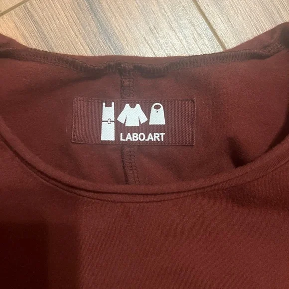 Labo.Art Abito Stilo Jersey Dress in Granata Cotton Blend Lagenlook Dress Size 0 - Picture 10 of 10